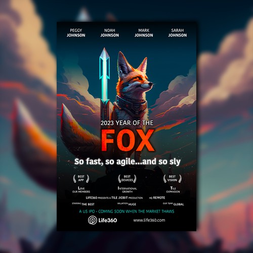 Life360 2023 Year of the Fox Poster Design by MeDesign✦