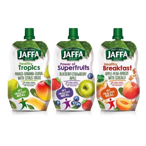 Develop Concept Design for Jaffa "Fruit in Pocket" adults’ fruit and berry puree Design réalisé par lunar1