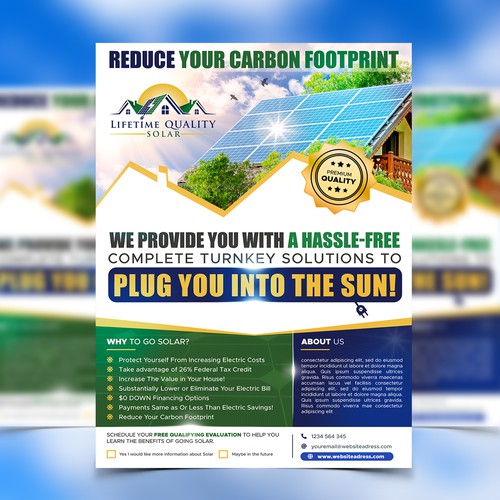 Solar Offer Page for Roofing Customers Design by MarCreative™