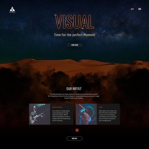 Web page design contest entry by Pixydraw