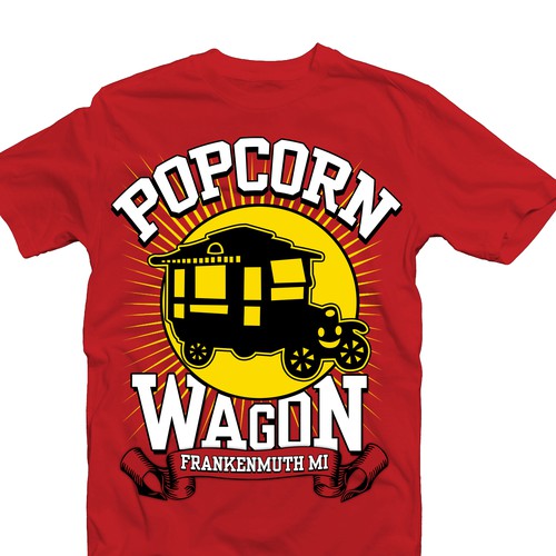 Help Popcorn Wagon Frankenmuth with a new t-shirt design Réalisé par JamezD