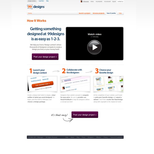 Design di Redesign the “How it works” page for 99designs di Viktoriann