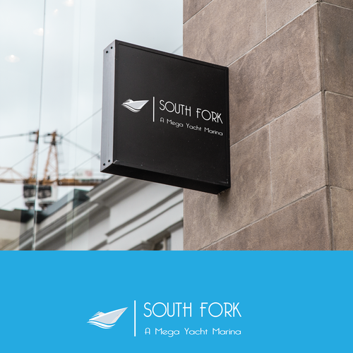 Design logo for newest and greatest mega-yacht marina in yachting capital of world.  Onward work. Design by ManevaDesigns