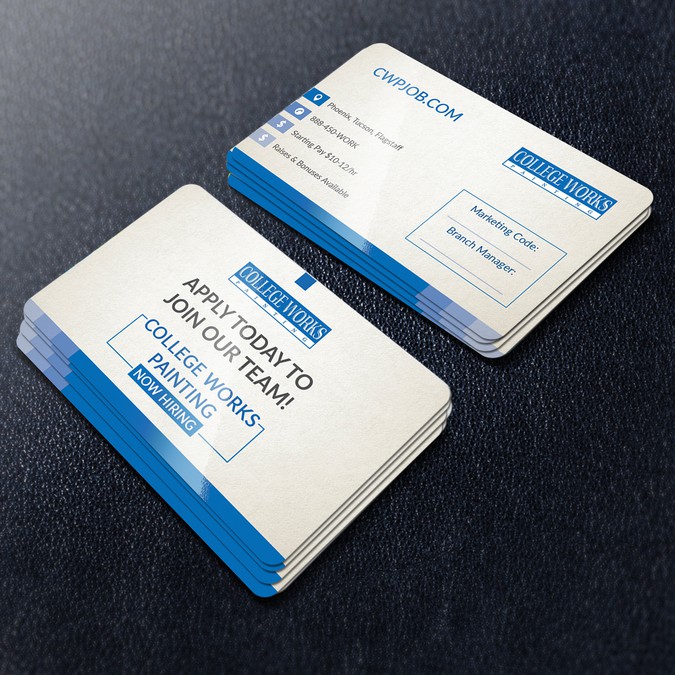 Job Application Business Card Business card contest