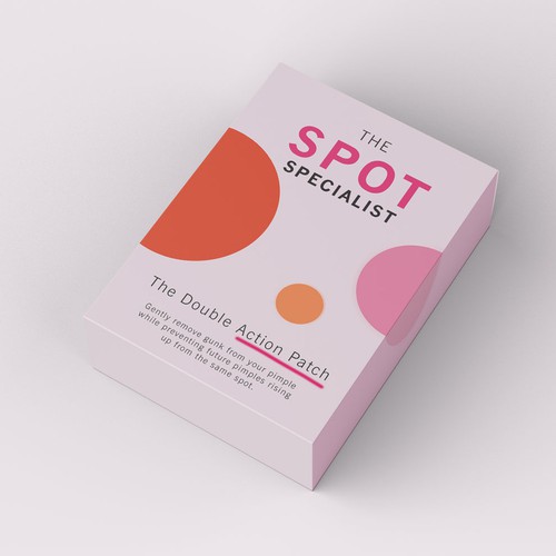Pimple Patch PACKAGING to appeal to FEMALE BEAUTY user Design by AnaHola