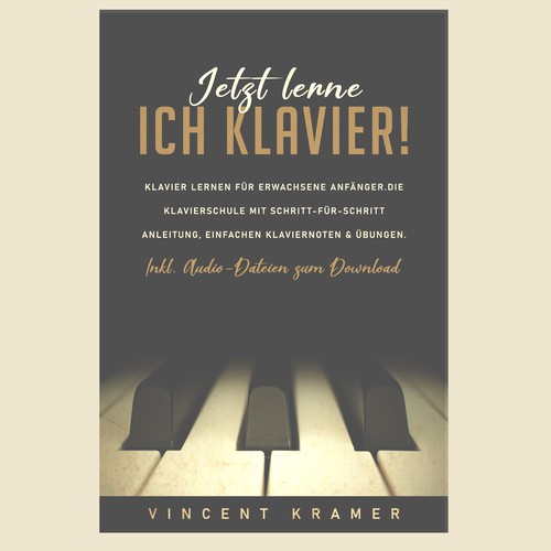 Design a book cover for a piano school for adults! Design by AnnyM