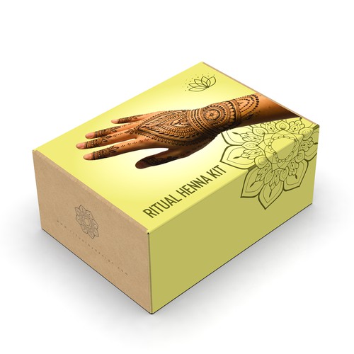 Packaging design for henna art kit Design by Imee008