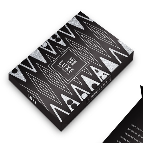 Design a box for all LUXE members cards. This card is recieved and used by all Luxe members. Design by Aleksey Osh