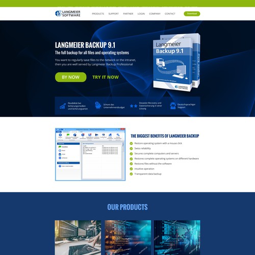 Redesign a Site for a Backup Software Design by Sarbani