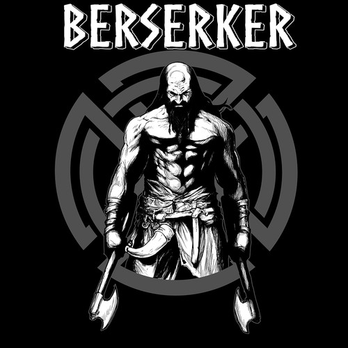 Create the design for the "Berserker" t-shirt Réalisé par jollyfatman
