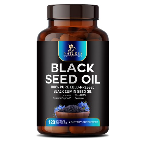 Natural Black Seed Oil Design Needed for Nature's Nutrition Design by sapienpack