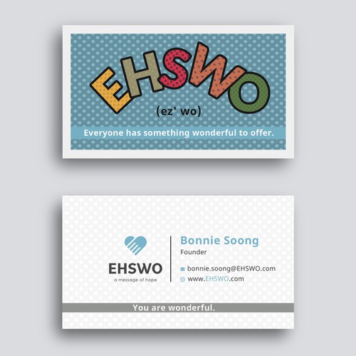 A Cool, Fun Business Card That's Not Really A Business Card - Have fun with this!!!  EHSWO.com Design by Roni_