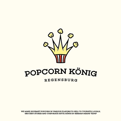 Logo design for the Popcorn King! Design by Franco Perrone