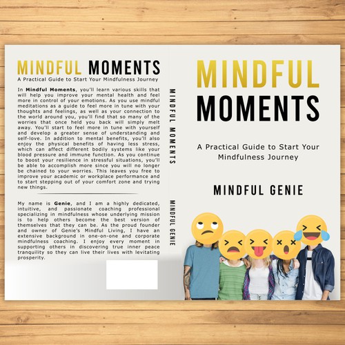 Catchy book cover design for my mindful meditation book. Design by D sign Master