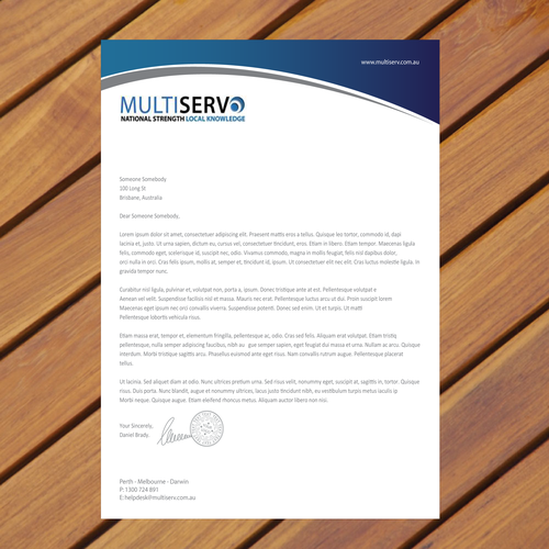 Create the next stationery for Multiserv デザイン by Umair Baloch