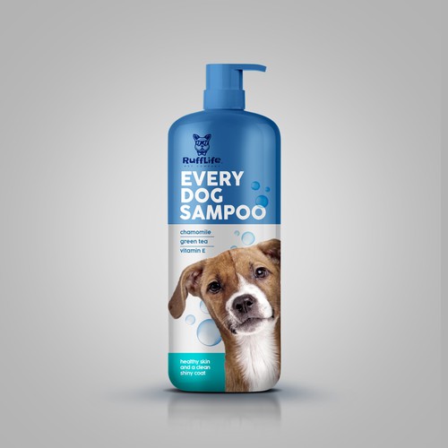 Ruff Life Pet Company Natural Every Dog Shampoo Design por sougatacreative