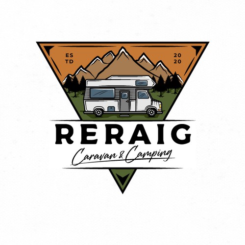 Retro RV camp logo for our new cool campsite! Design by CHAMBER 5