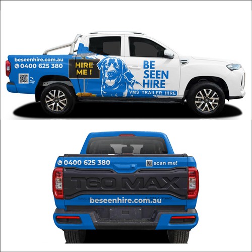Creative design for the side of a pick up truck / ute vehicle! Incorporate logo elements Design by dnite