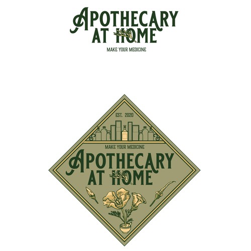Vintage apothecary inspired logo for herbalist subscription box Design by C1k