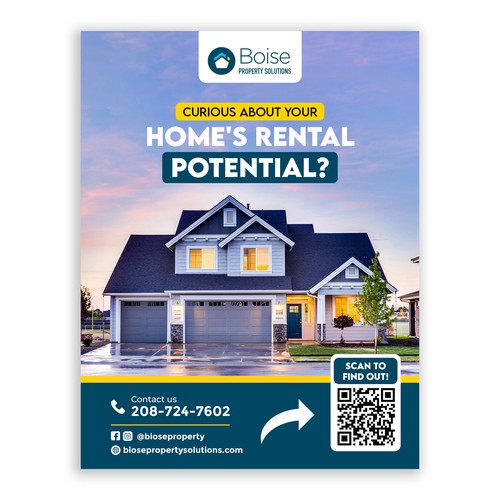 Create an Eye-Catching 1/4 Page Ad for a Leading Property Management Company! Design by Haseeb Shah