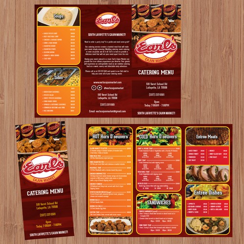 Design a unique catering menu for a Cajun Food Market! Menu contest
