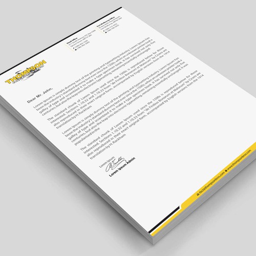 letterhead design for construction company