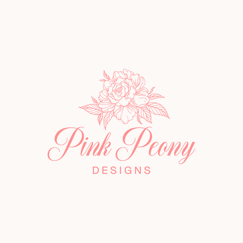 Pink Peony Designs Logo Contest Design by Lunna Maslo
