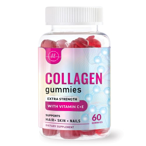 Hello Lovely needs a Collagen Gummies product label Design by 55rova