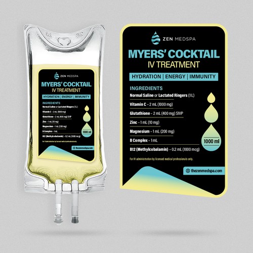 "Need a a detailed Myers Cocktail Label/Sticker"  vencedor