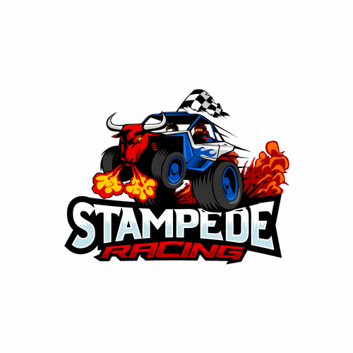 Stampede Racing Logo Design by rifzdesign