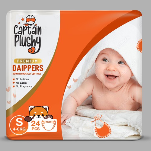 Packaging for playful baby diapers brand Design by Rajith Shantha