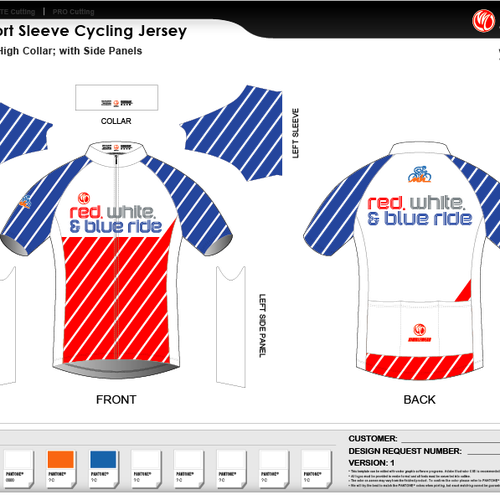 Bicycle Jersey Design Red White And Blue Other Clothing Or