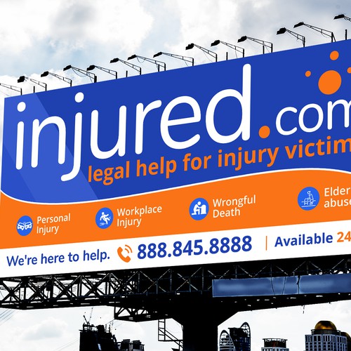 Injured.com Billboard Poster Design Design by GrApHiC cReAtIoN™
