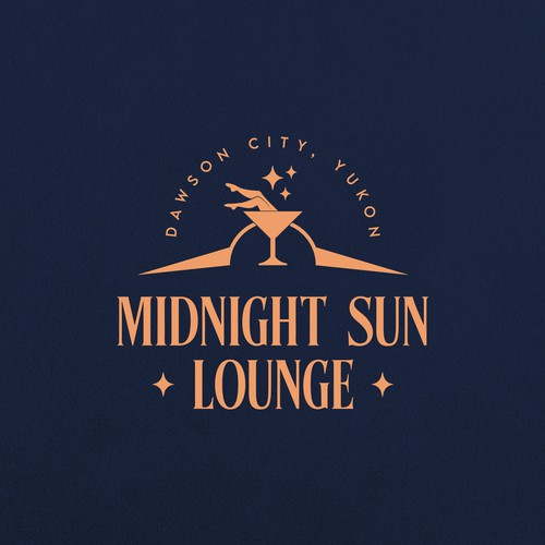 Midnight Sun Lounge logo for Dawson City, Yukon! Design by najetounis