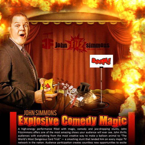EXPLOSIVE Comedy Magic Poster needs YOUR creative skills!!! Design by IMAGEinationgfx