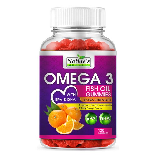 Tasty Omega 3 Fish Oil Gummies Design needed for Nature's Gummies-ontwerp door Hanisha P Patel