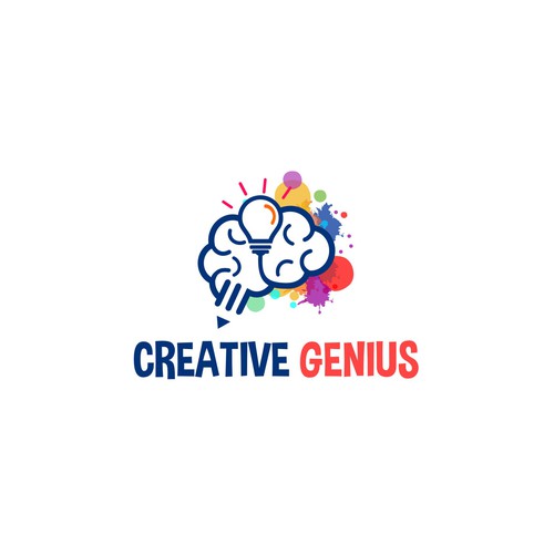 "Creative Genius" Logo for an art school. Design by yudilima