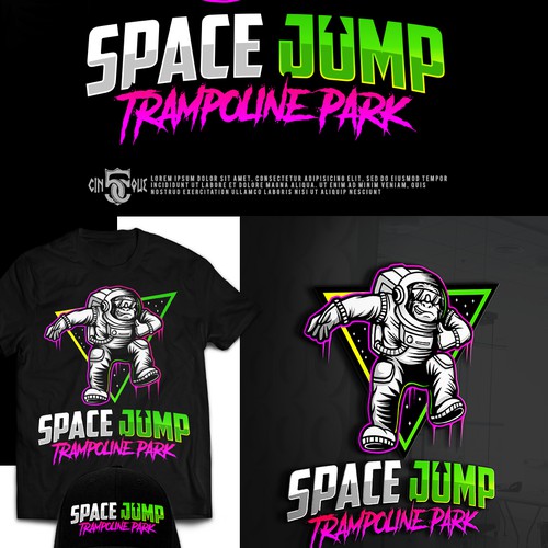 Designs Space Jump Trampoline Park Logo Design For Space Themed