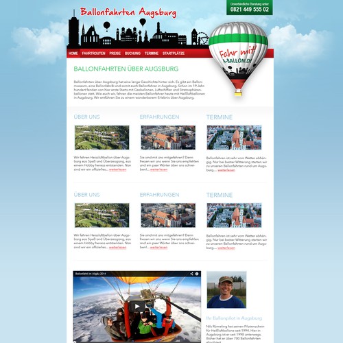 Web page design contest entry by gluecksrocka