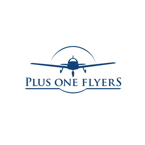 Airplane themed logo for private pilot flying club! Design by Logicainfo ♥