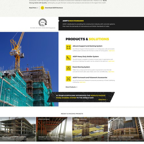 Construction Company Website Design Design réalisé par teardrops285