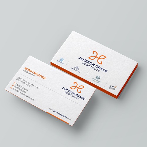 Create a modern and clean business card for a parent company with 4 subsidiaries Design by kaylee CK