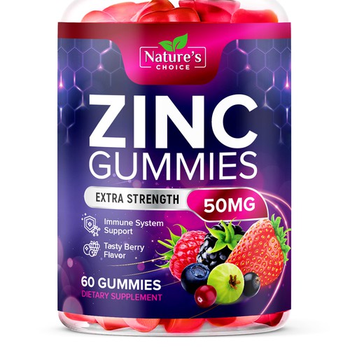 Design di Tasty Zinc Gummies design needed for Nature's Choice di TUNSAY