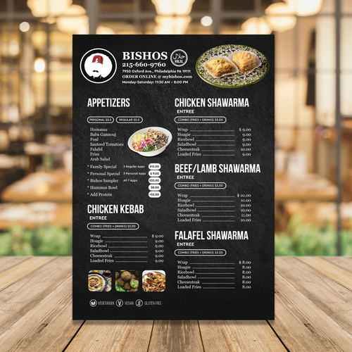 Middle Eastern Menu Design by kikodesigns