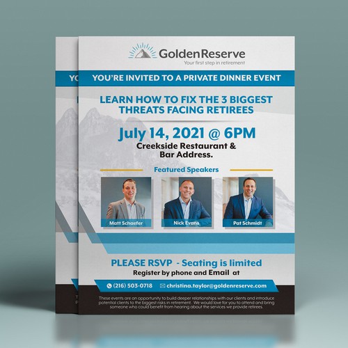 Designs | Event Flyer for Retirement Planning Firm | Postcard, flyer or ...