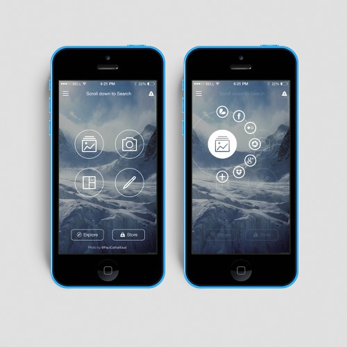 Award winning design for best in class mobile app PicsArt Design by paul_cathalifaud