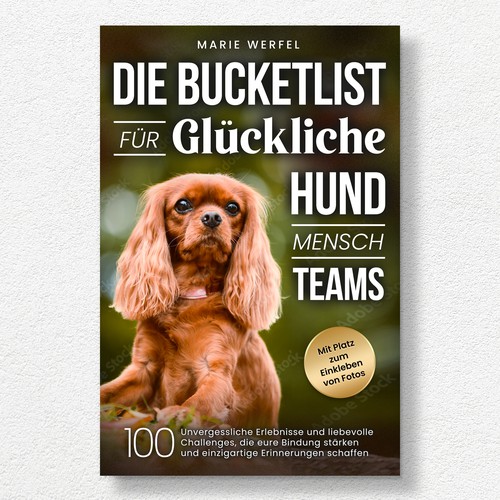 Design a harmonious, cute cover for a dog & human bucketlist Design by Kukira Design