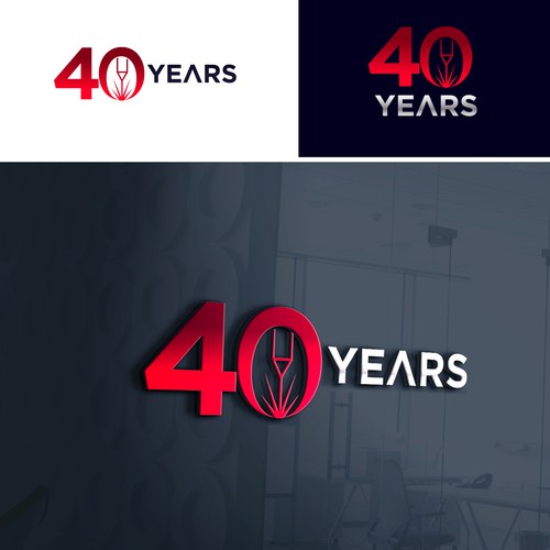 Looking for a modern, expressive 40 years jubilee logo Design by Ideaplane Studio