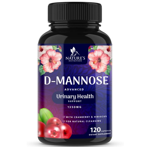 Colorful D-Mannose Design Needed for Nature's Nutrition Design by R O S H I N