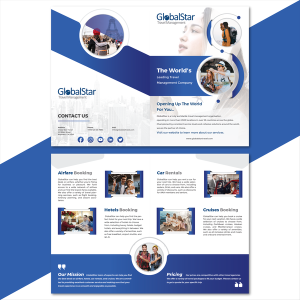 Design by Shakir Yousfi titled "Globle Star Brochure Design"